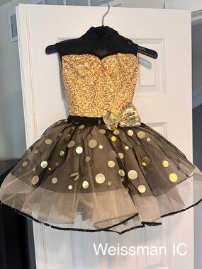 Weismann IC Black and Gold Jazz/Tap Costume